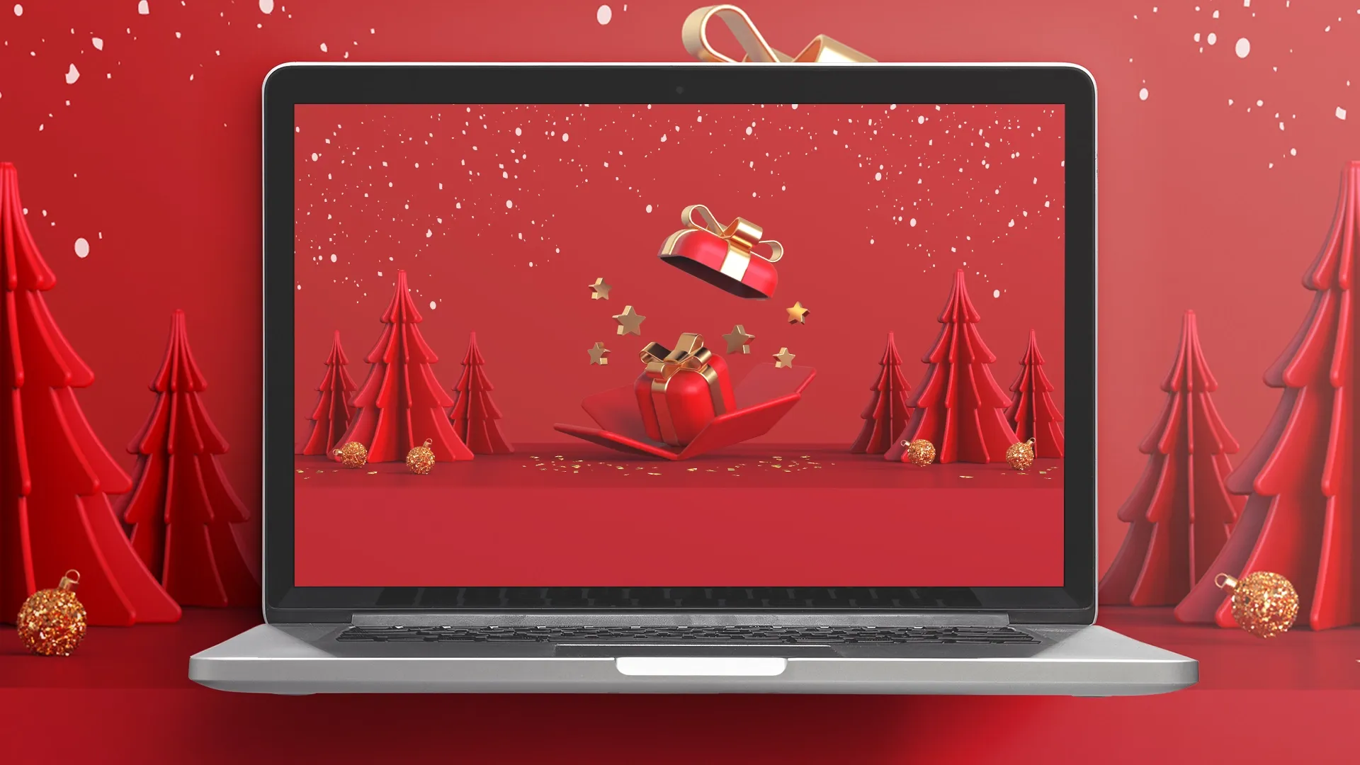 Christmas red 4k wallpaper for pc