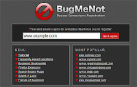 Avoid Annoying Registration with BugmeNot