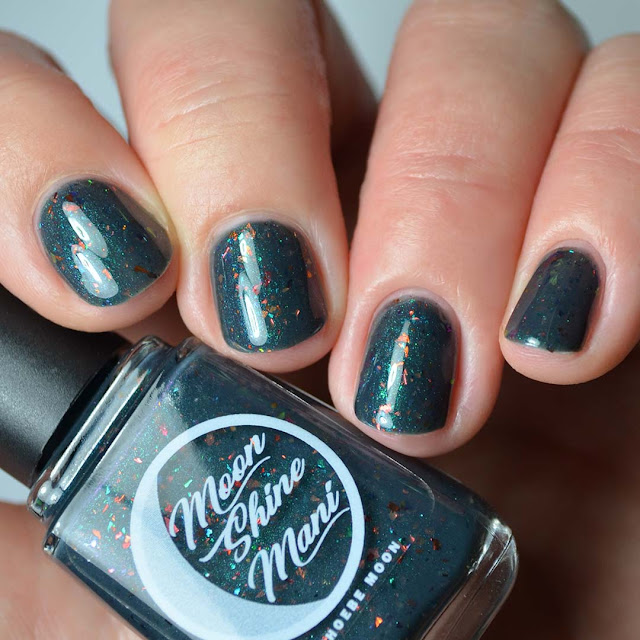 teal shimmer nail polish