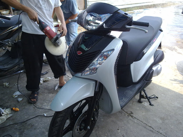 Sơn dặm, tút mới xe máy tận nhà tại quận Tân Bình Tphcm