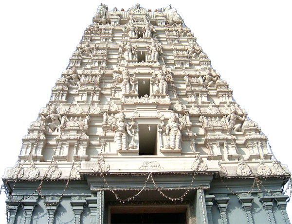 Steeple of the replica of Tirumala temple of Lord Balaji