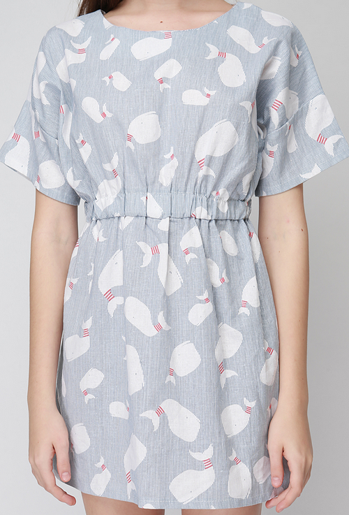 Whale Print Dress
