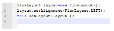 Code FlowLayout trong lập trình java