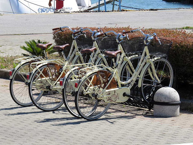 Biciclette di servizio o di cortesia Benetti, porto di Livorno