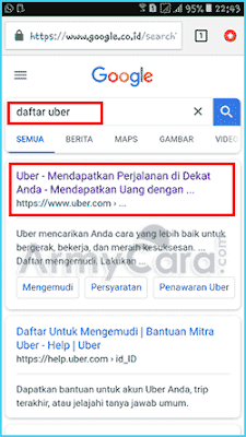 aplikasi Uber motor