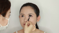 Asian Hooded Eyelids Makeup - To add more volume for lower lashes, Use this lower false lashes, cut into 3 section.Stick one section by one section along the lower lashline.