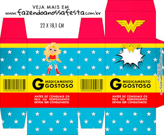 Blondie Wonder Woman Free Printable Boxes.