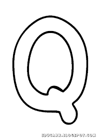 Molde da letra maiúscula Q