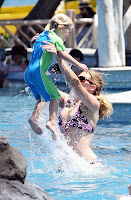 Julia Roberts Playing in The Pool