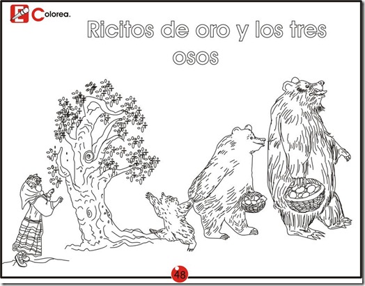 Goldilocks and the Three Bears - free coloring pages