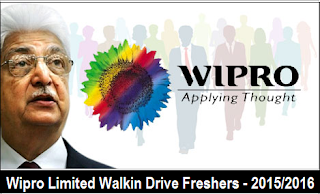 Wipro Limited Walkin Drive for Freshers
