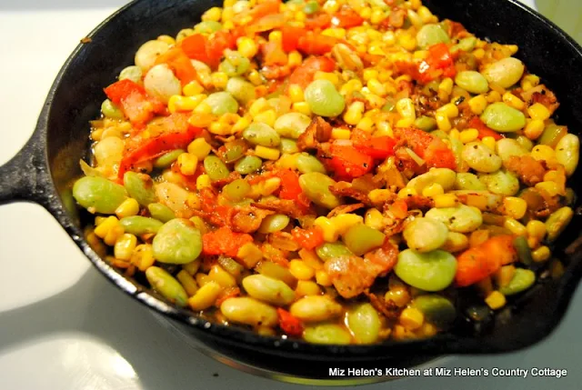 Skillet Succotash at Miz Helen's Country Cottage