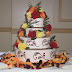 Fall Wedding Cake and Groom's Cake with a Twist