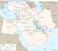 Map: Persian Gulf and Oil Transport Systems, Source: EIA