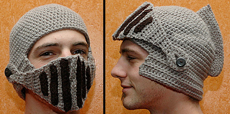 Crocheted Knight Helmet