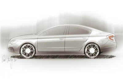 Render: Skoda four-door coupe