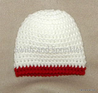 Swirls and Sprinkles: Easy free crochet newborn beanie pattern.