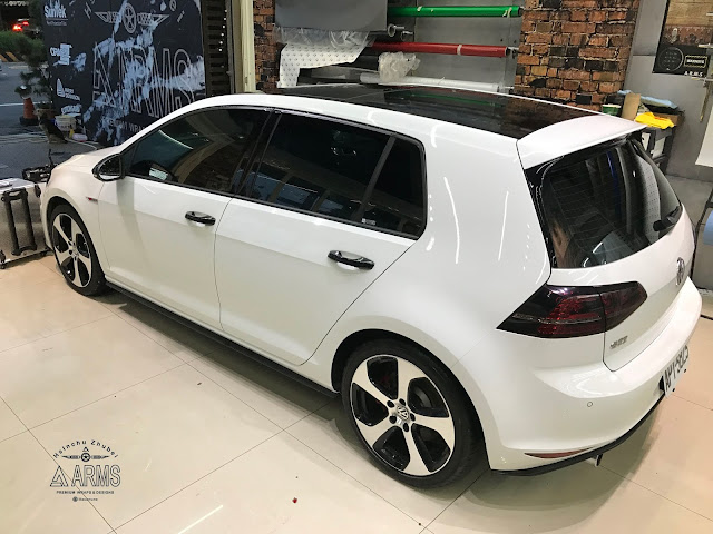 VW GOLF 7 GTI 移除全車PVC材質透明膜、另重新安裝 美國SunTek-PPF 專業犀牛皮。 產品的特性就不再多加贅述,完善的售後服務才是您最佳的保障。  讓你的愛車高速騁馳下，不用擔心原漆受損。