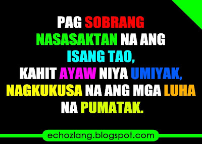 Kahit ayaw mong umiyak nagkukusa nalang ang mga luha na pumatak.