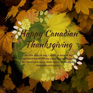 Image of Happy Canadian Thanksgiving Day Wishes for Colleagues