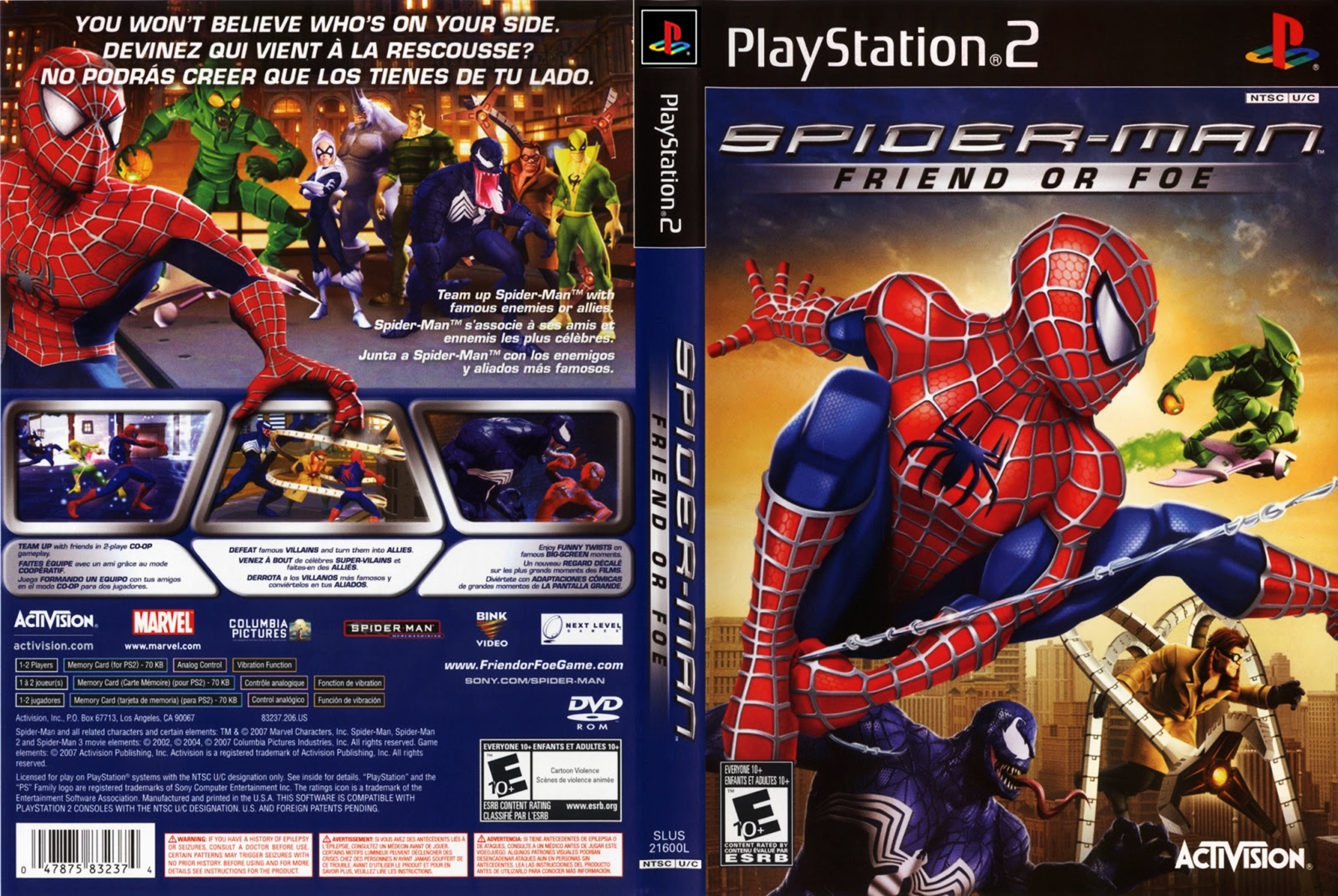 Lote 4444 - Conjunto de 3 filmes e 4 jogos para PSP com os respectivos  manuais composto de 1 filme PSP – SURF'S UP, 1 filme PSP – SPIDER-MAN 3; 1  filme
