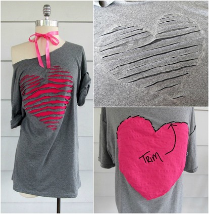 DIY-Old-T-shirt-Cutting-Design-Crop-Top-Mystylespots-Contrast