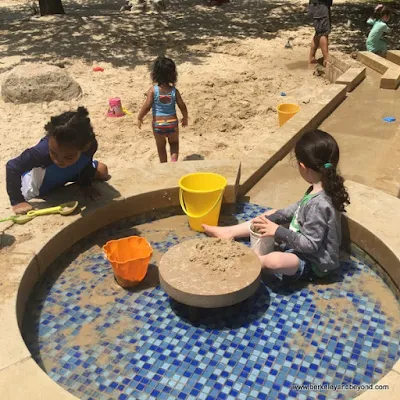 children in giant sandbox at Hemisfair in San Antonio, Texas