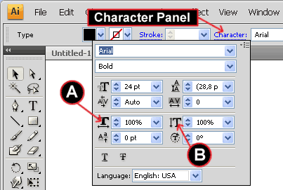 Character panel