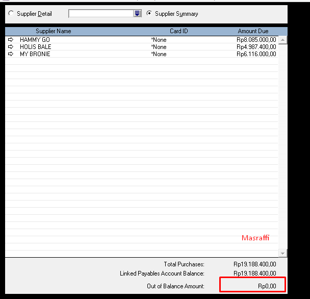 Langkah-langkah Membuat Kartu Utang Supplier di MYOB