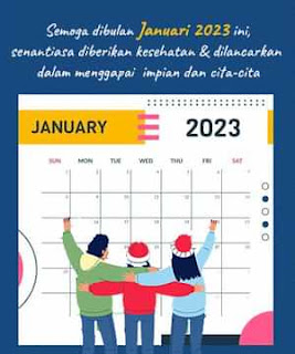 gambar selamat datang bulan januari 2023