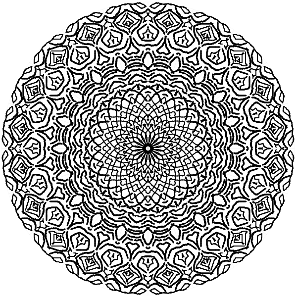 Circle Mandala Coloring Pages