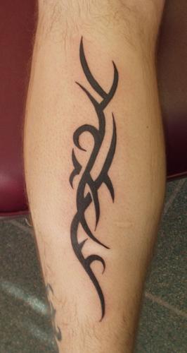 Tribal Leg Tattoo Design whale coverup lower leg calf tribal tattoo
