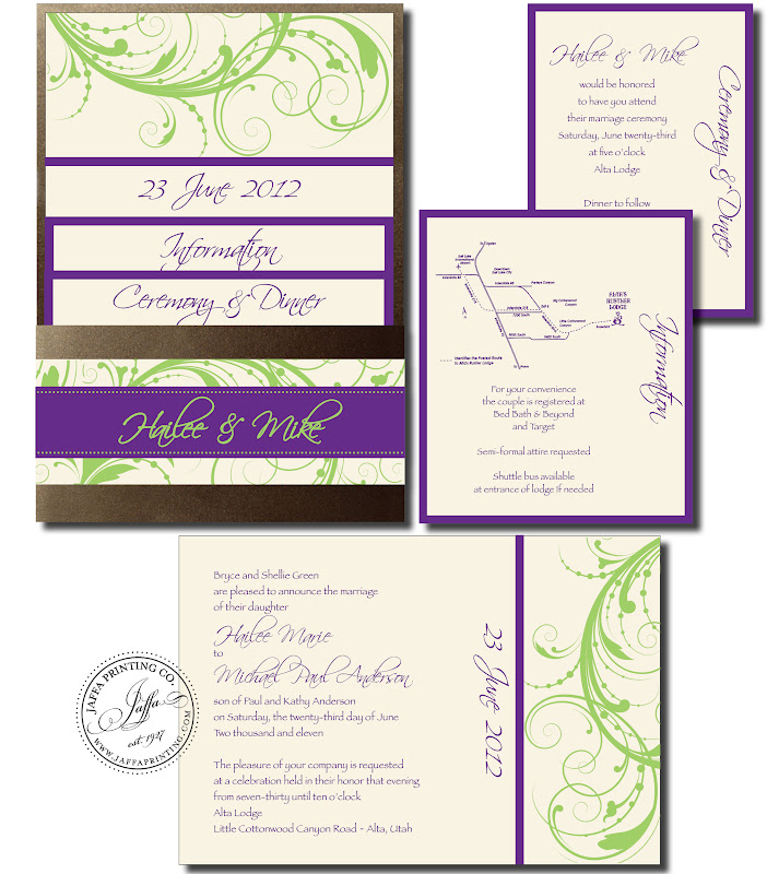 This design is called our Jester Sleeve Invitation but we offer many 