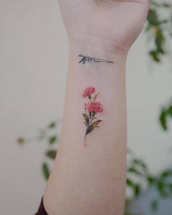 Beautiful Flower Tattoo For Girl on Hand