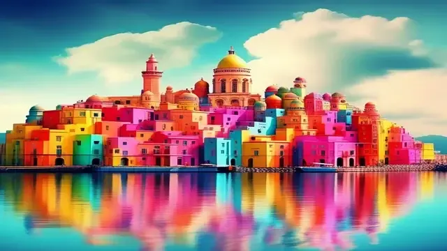 9 مدن ملونة بشكل رائع ...
