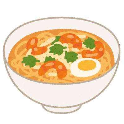 ラクサラーメンのイラスト