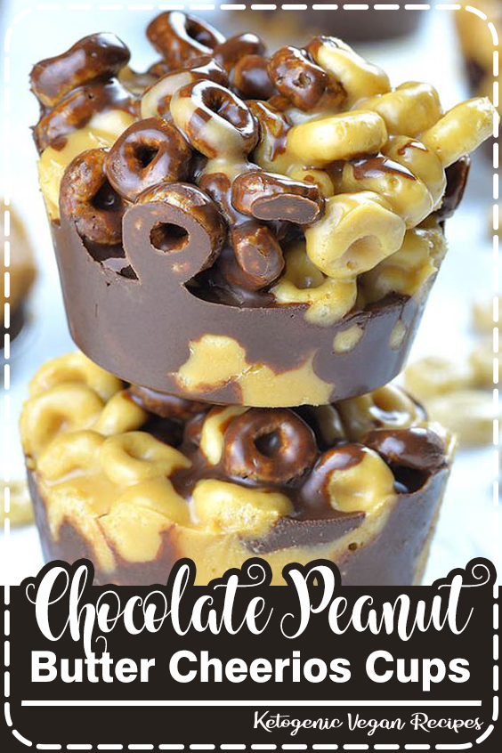 Need a quick and healthy dessert or snack? Chocolate Peanut Butter Cheerios Cups are easy and healthy snack for kids and adults and perfect breakfast to grab and go on busy mornings. #cheerios #peanutbutter#chocolaterecipes #healthysnack#breakfastrecipes #breakfast #vegan 3recipe #recipes