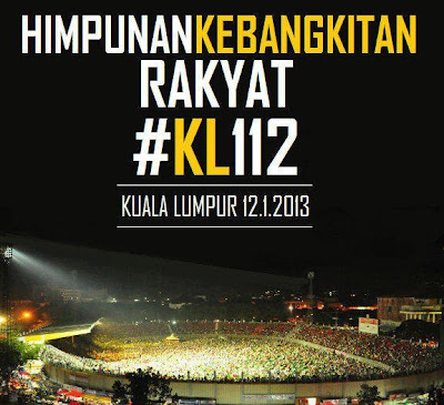 Gambar Sekitar HKR KL112 Himpunan Kebangkitan Rakyat 12 Januari 2013 