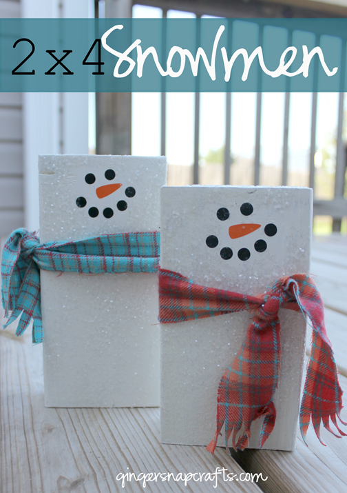 2x4 Snowmen at GingerSnapCrafts.com 