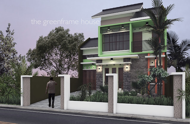 The Greenframe House, Desain Rumah Bpk. Trian Argono di Blitar