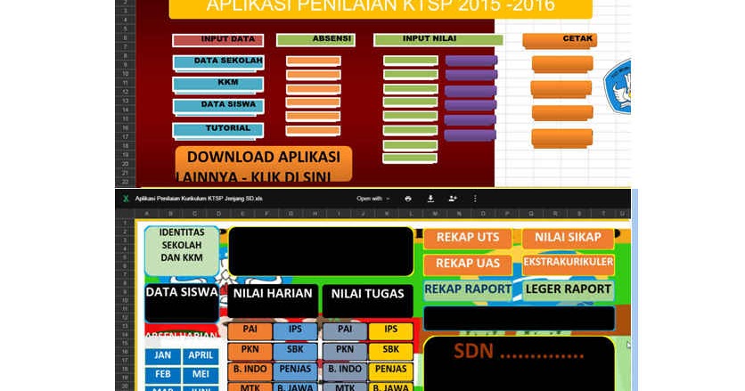 2 Aplikasi Penilaian Raport Kurikulum KTSP Jenjang SD ...