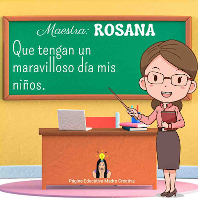 PIN Nombre Rosana - Maestra Teacher Rosana para imprimir