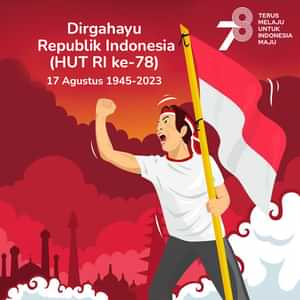 gambar kartun dirgahayu indonesia 2023 paling keren