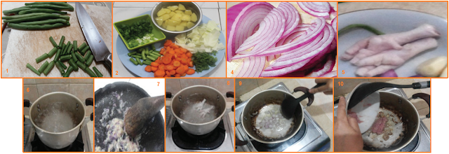 Tahapan-Tahapan Proses Pembuatan Sayur Sop - Tahapan 1-10 - Cara Membuat Sayur Sop / Resep Sayur Sop Mudah dan Enak