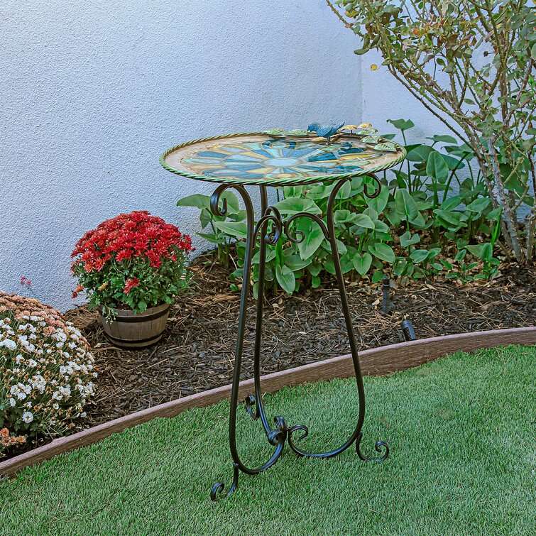 Satter Mosaic Birdbath by Red Barrel Studio®-images