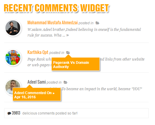 Recent Comments Widget For Blogger