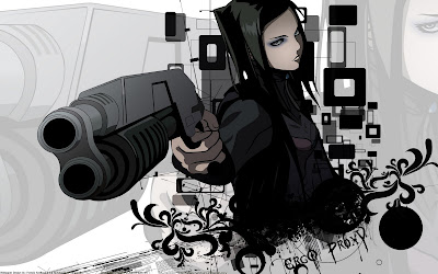 hot babe with a gun, Ergo Proxy