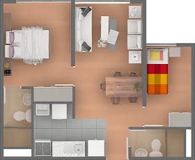 PLANOS DEPARTAMENTOS DE 46M2