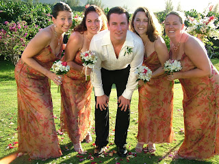 Kauai wedding bridesmaids, Larry LaSota Wedding Minister