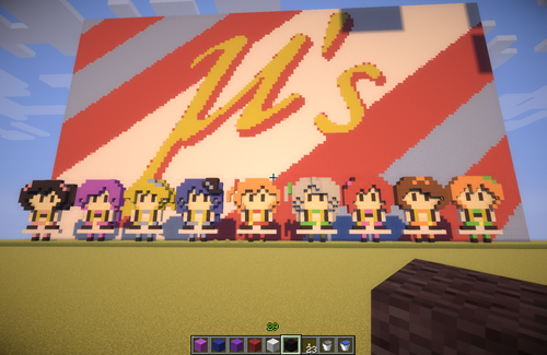 Minecraftでラブライブ に出て来るno Brand Girls衣装のm Sの面々を作ってみた セラミックロケッツ